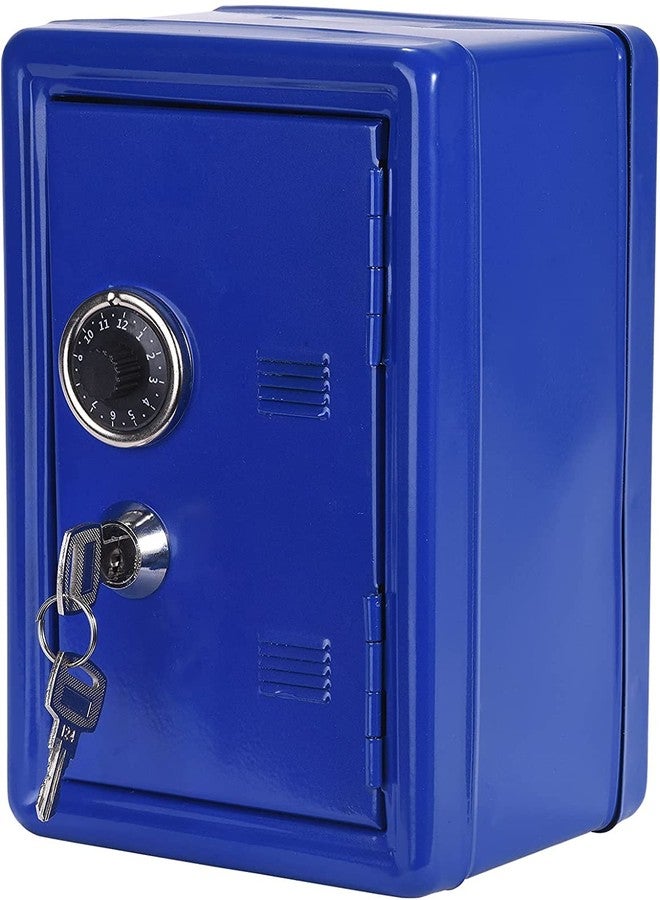 Delzon حصالة نقود معدنية آمنة جديدة من ديلزون - حصالة نقود للأطفال، صندوق نقود صغير مبتكر على شكل صراف آلي، حصالة نقود معدنية مع قفل ومفتاحين (أزرق) - Image 1